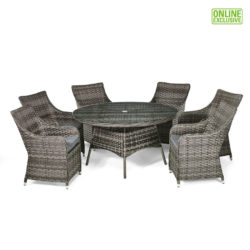 Pacific 6-Seater Round Dining Set